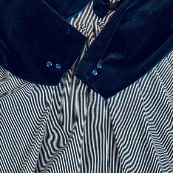 ❤️  VINTAGE ITALIAN GIRLS LUXURY DESIGNER VELVET FORMAL DRESS 11 12 ITALY EUC ❤️ - Picture 10 of 14